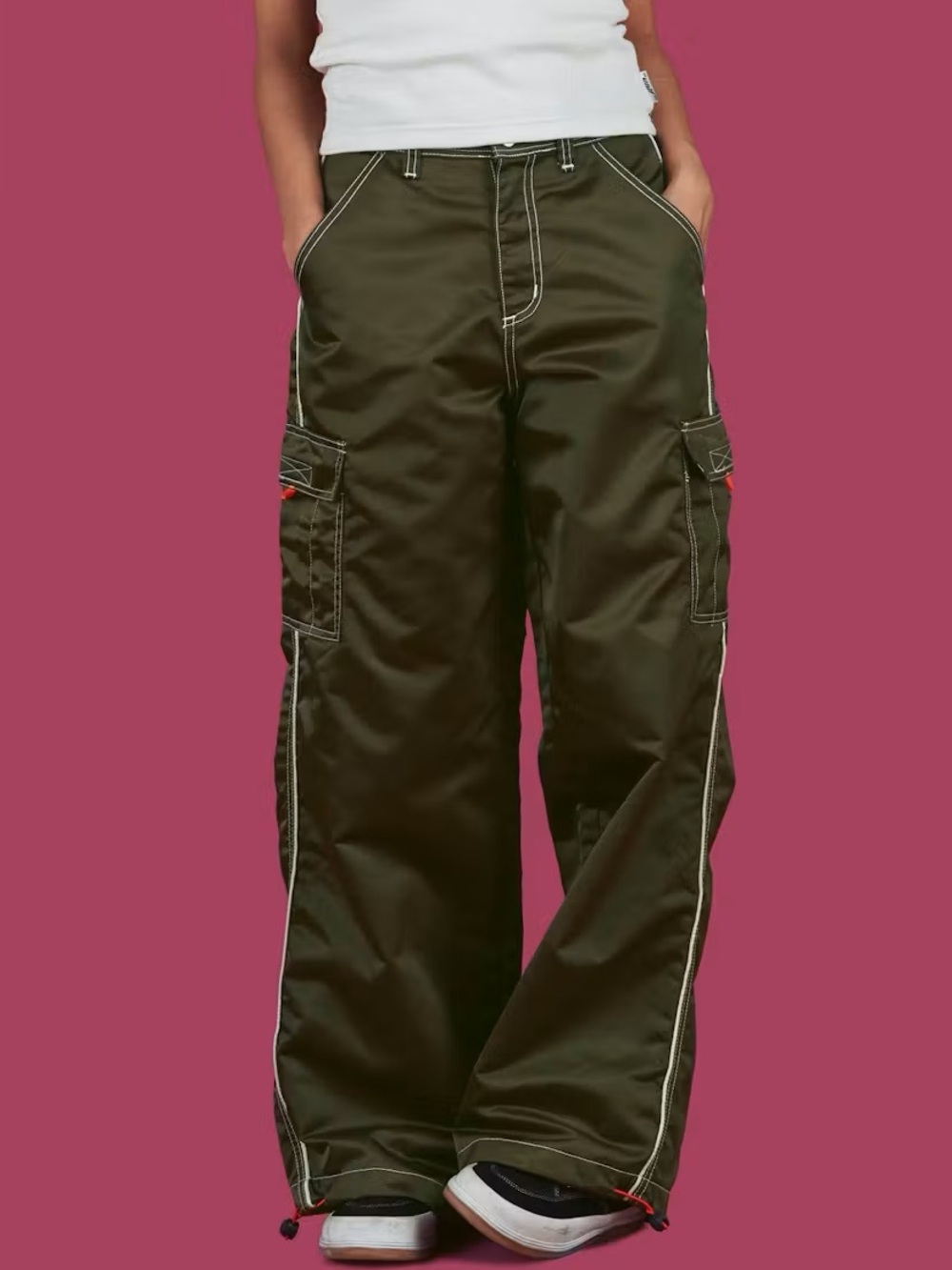 UNIF HTTP Pant Olive Green Baggy Streetwear Size 25